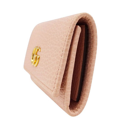 Gucci Key Case Leather Petit Marmont Double Pink Key Holder