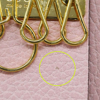Gucci Key Case Leather Petit Marmont Double Pink Key Holder
