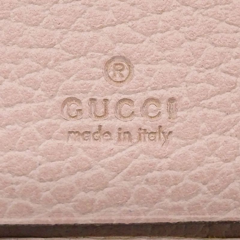 Gucci Key Case Leather Petit Marmont Double Pink Key Holder