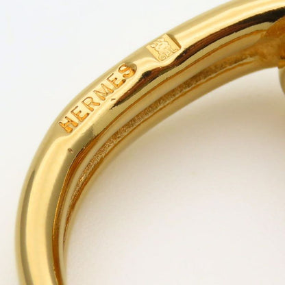 Hermes Scarf Ring Head Metal Gold Plated