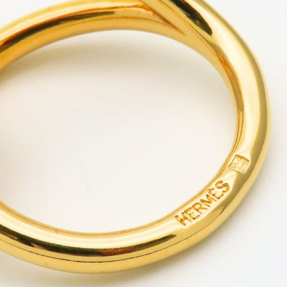 Hermes Scarf Ring Jumbo Metal Gold Plated