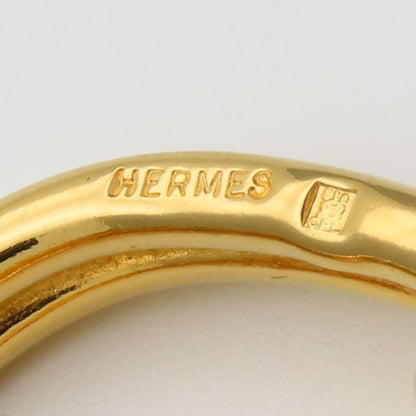 Hermes Scarf Ring Head Metal Gold Plated