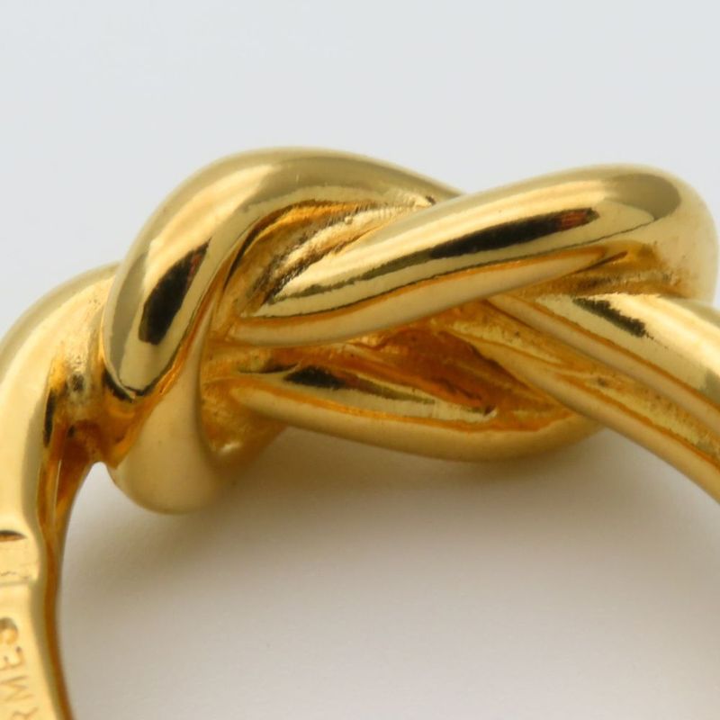 Hermes Scarf Ring Head Metal Gold Plated