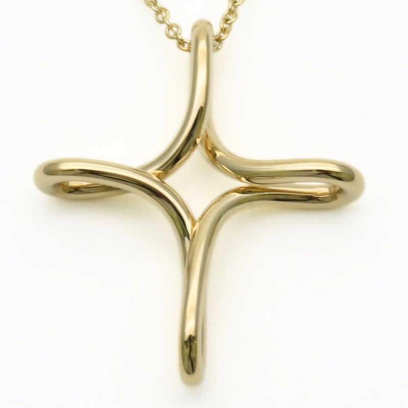 Tiffany & Co Necklace Infinity Cross 18K Yellow Gold