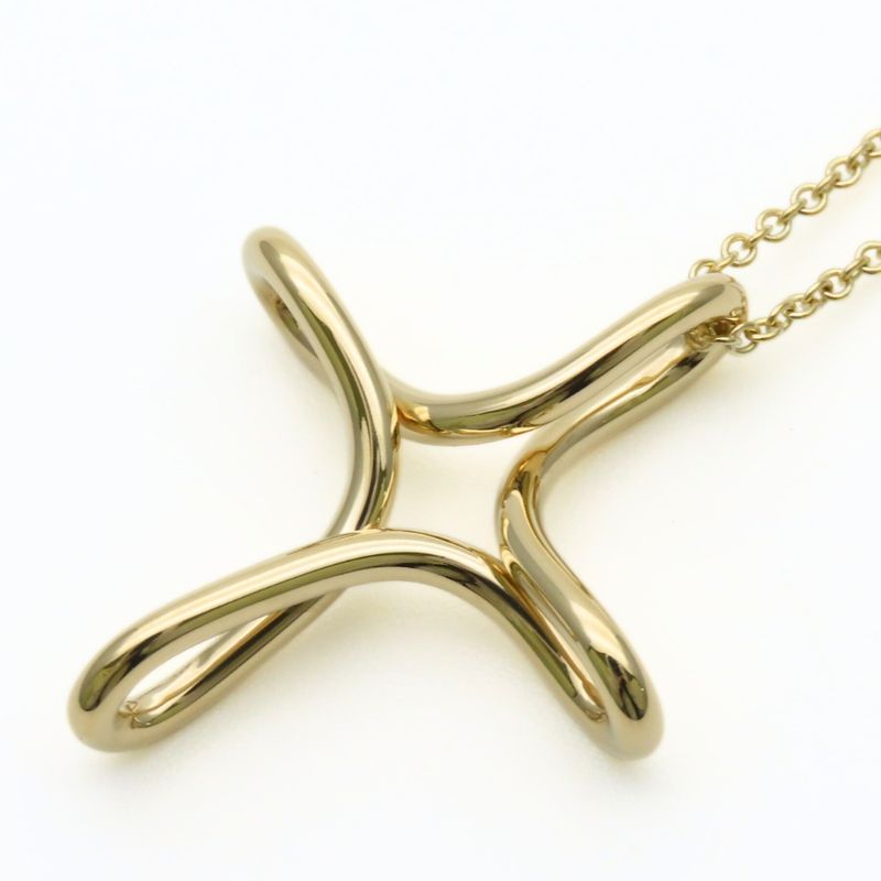 Tiffany & Co Necklace Infinity Cross 18K Yellow Gold