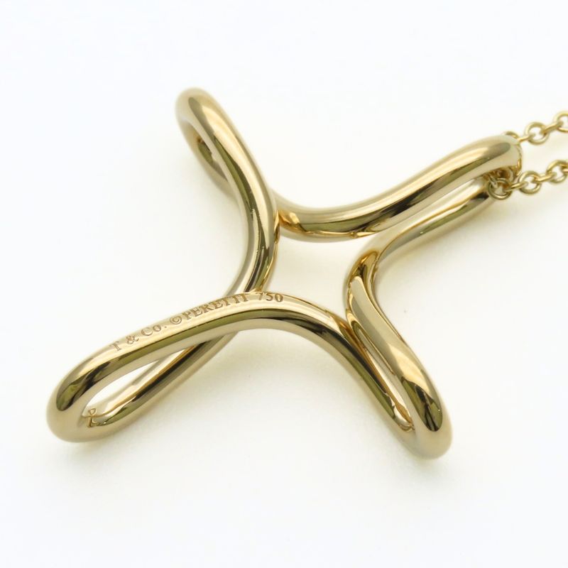 Tiffany & Co Necklace Infinity Cross 18K Yellow Gold