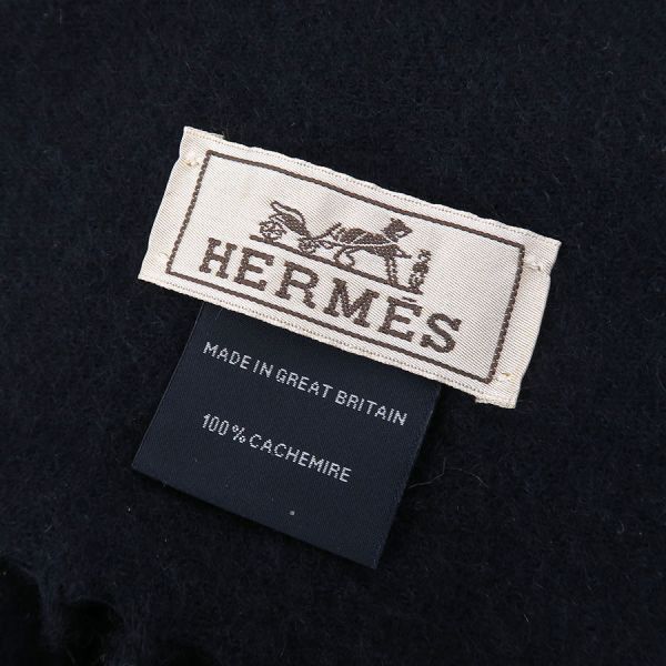 Hermes Scarf Cashmere Blue Navy