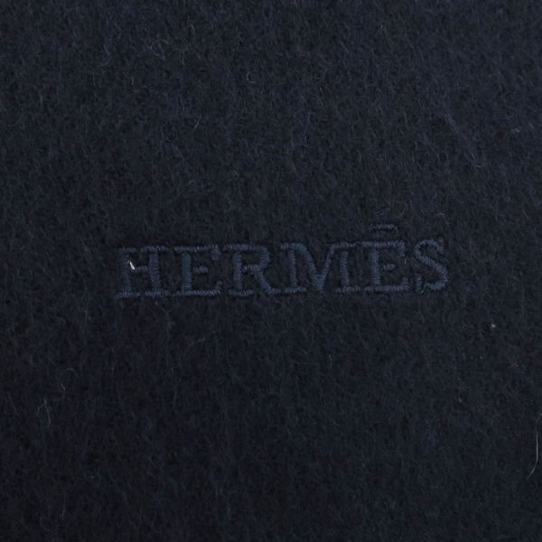 Hermes Scarf Cashmere Blue Navy