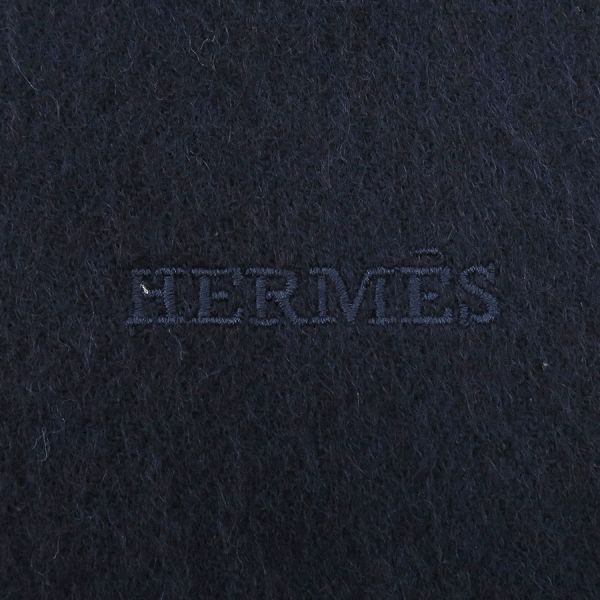 Hermes Scarf Cashmere Blue Navy