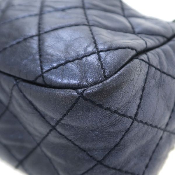Chanel Quilted Handbag Blue Navy