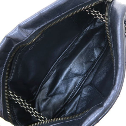 Chanel Quilted Handbag Blue Navy