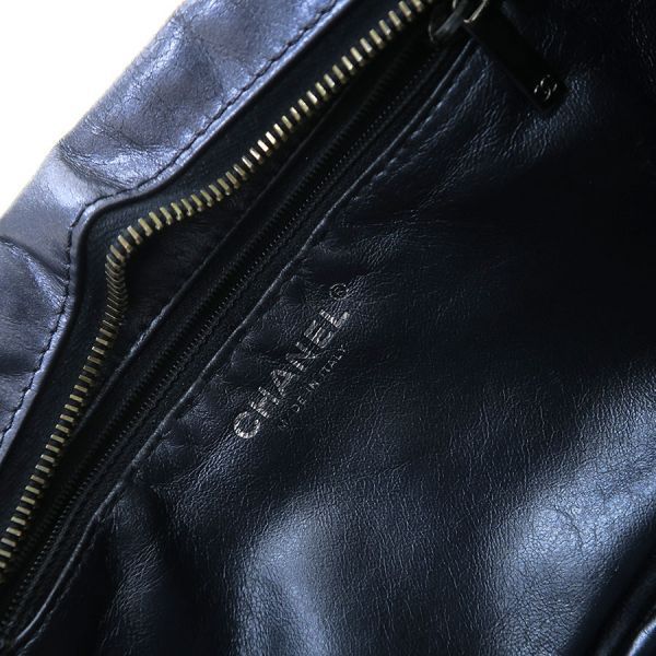 Chanel Quilted Handbag Blue Navy