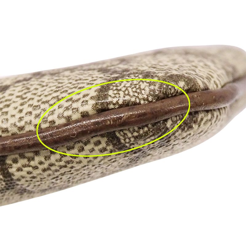 Gucci Wallet Coin Case Ophidia GG Supreme Canvas Brown Ring
