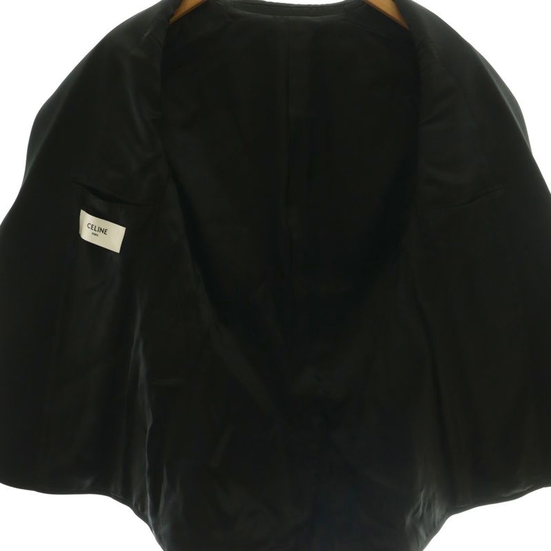 Celine Classic Tax Jacket Tailored Wool 46 Black NR AD