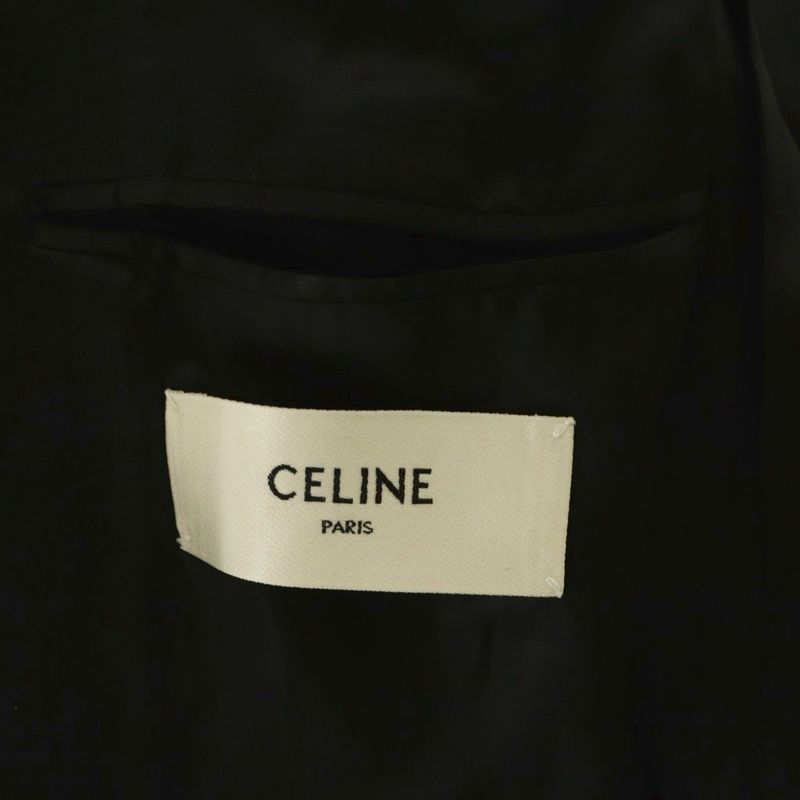 Celine Classic Tax Jacket Tailored Wool 46 Black NR AD