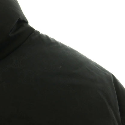 Celine Triomphe All Over Pattern Down Jacket Outer Zip Up 44 Black