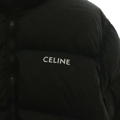 Celine Triomphe All Over Pattern Down Jacket Outer Zip Up 44 Black