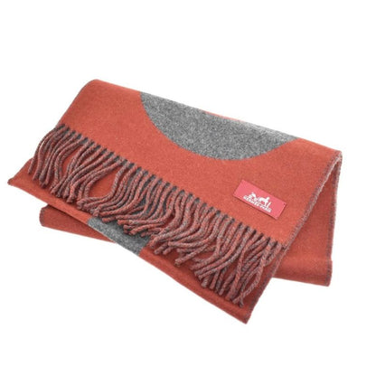 Hermes Grand Mall Scarf Cashmere Red