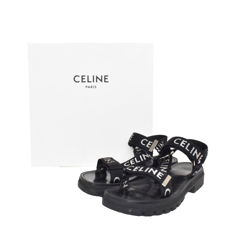 Celine Leo Strappy Sandal Leo Sandals 43 Black