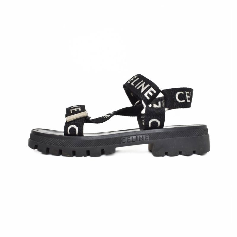 Celine Leo Strappy Sandal Leo Sandals 43 Black