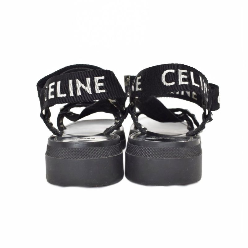 Celine Leo Strappy Sandal Leo Sandals 43 Black
