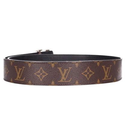 Louis Vuitton Belt LV Initial Monogram Reversible Leather 90 Brown Black