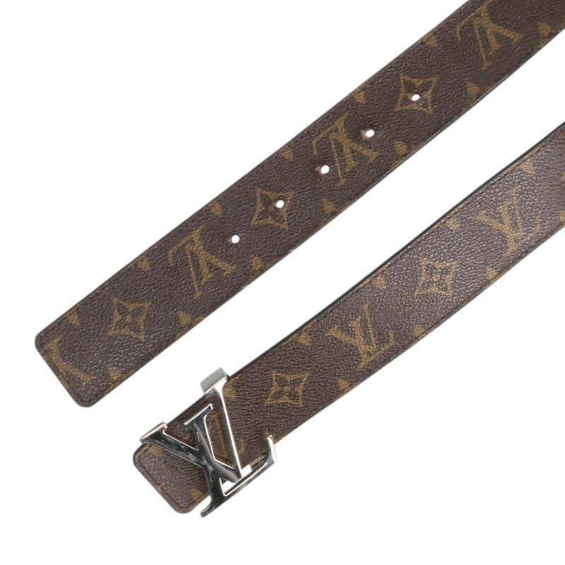 Louis Vuitton Belt LV Initial Monogram Reversible Leather 90 Brown Black