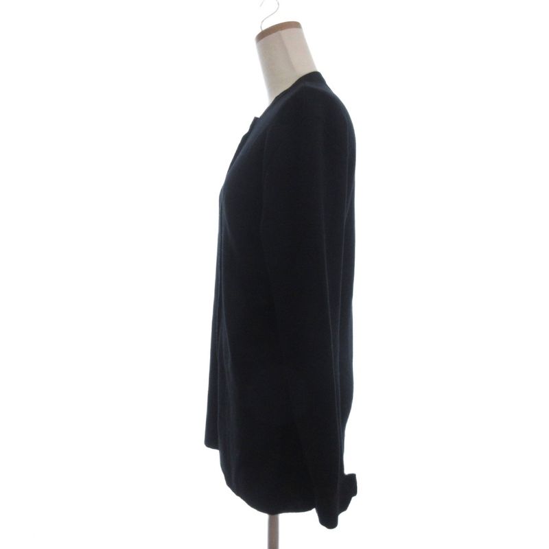 Hermes Martin Margiela Era Knit Cardigan Crew Neck Long Sleeve Wool Black