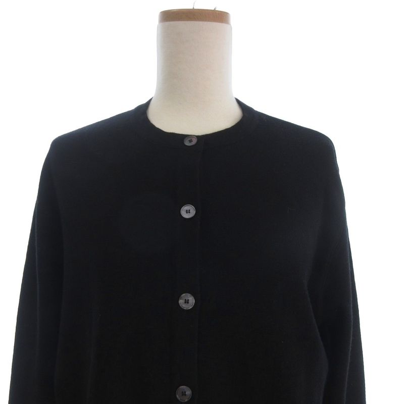 Hermes Martin Margiela Era Knit Cardigan Crew Neck Long Sleeve Wool Black