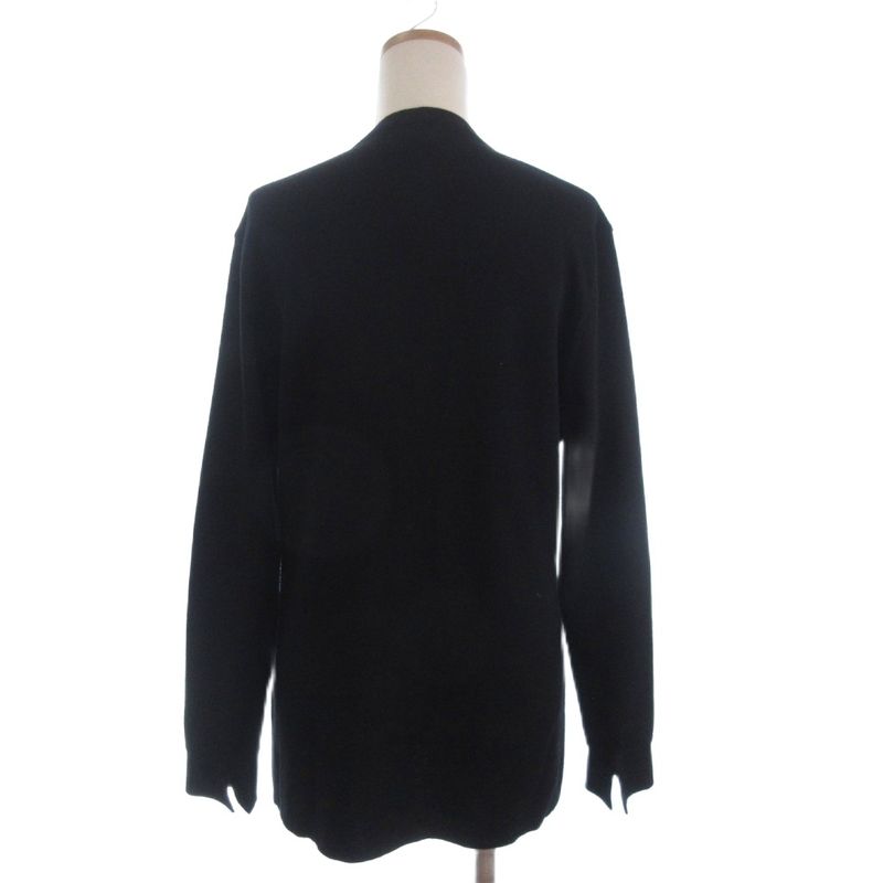 Hermes Martin Margiela Era Knit Cardigan Crew Neck Long Sleeve Wool Black