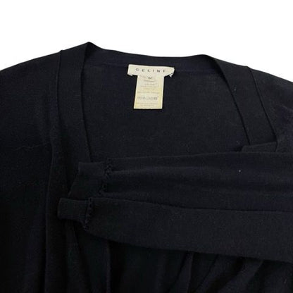 Celine Cardigan Long Sleeve Neck Cotton 2 M Navy