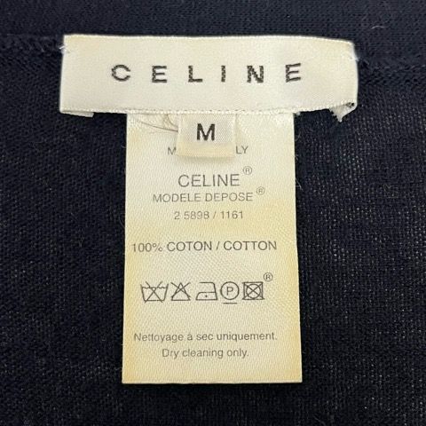 Celine Cardigan Long Sleeve Neck Cotton 2 M Navy