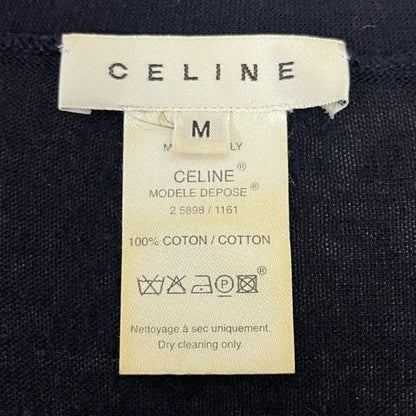 Celine Cardigan Long Sleeve Neck Cotton 2 M Navy