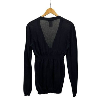 Celine Cardigan Long Sleeve Neck Cotton 2 M Navy