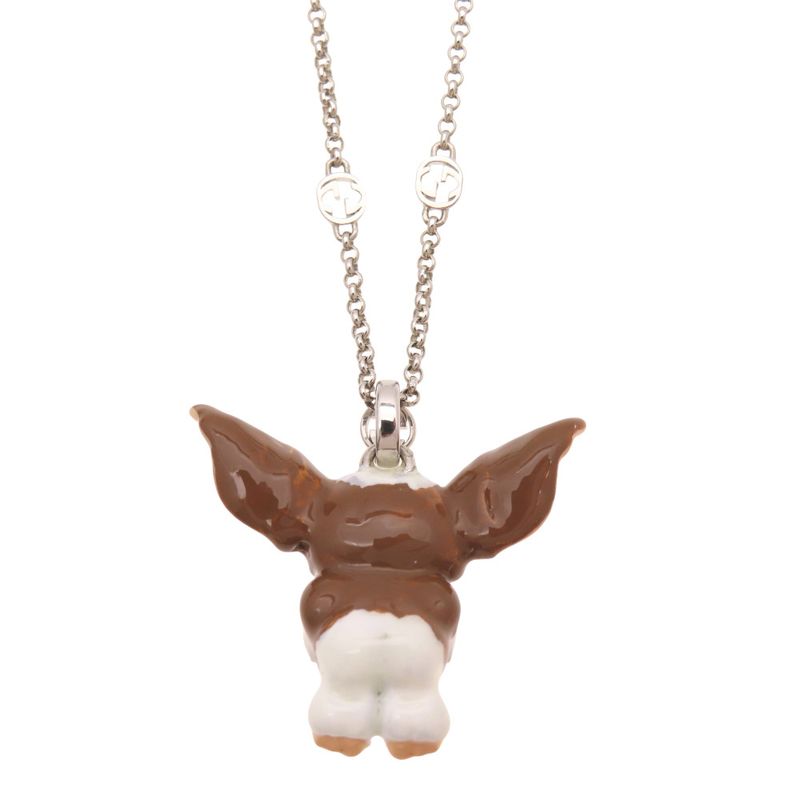 Gucci Gremlin Gizmo Necklace Brown White