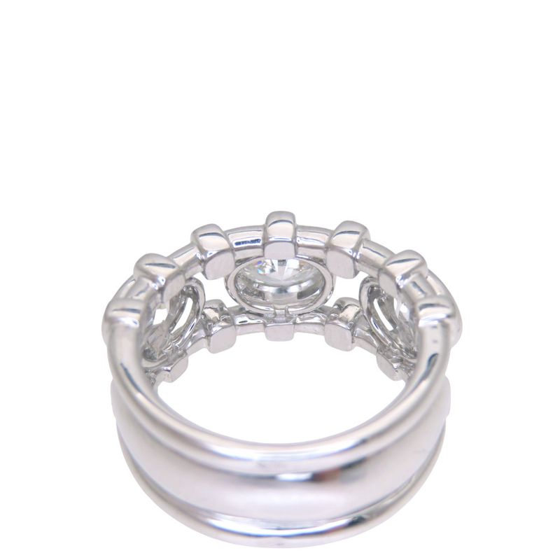 Dior Oval Cut Diamond Ring 51 18K White Gold