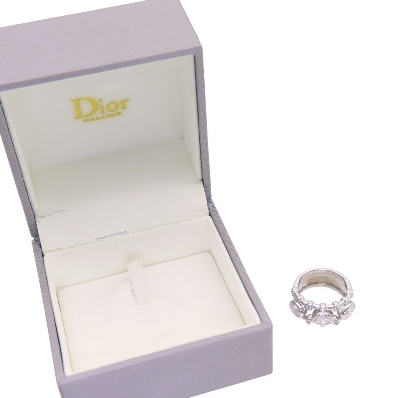 Dior Oval Cut Diamond Ring 51 18K White Gold