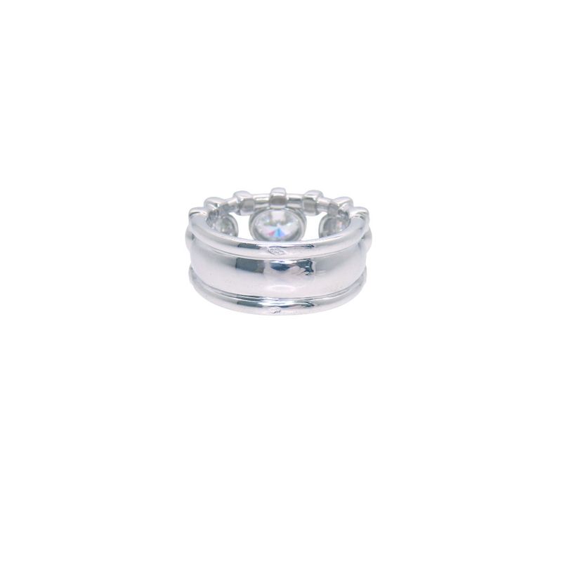 Dior Oval Cut Diamond Ring 51 18K White Gold