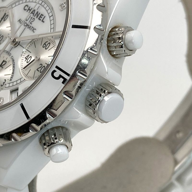Chanel Chronograph Diamond White Ceramic Automatic Watch