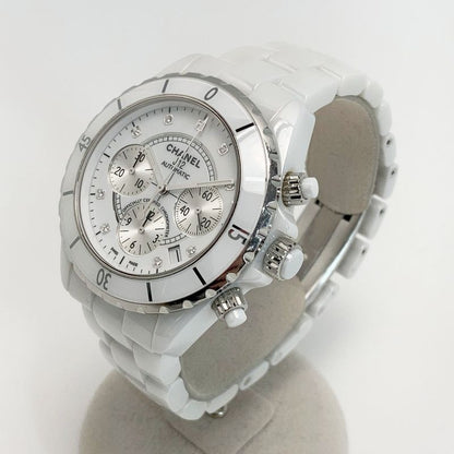 Chanel Chronograph Diamond White Ceramic Automatic Watch