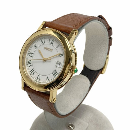Gucci Roman Dial Date White Quartz Watch