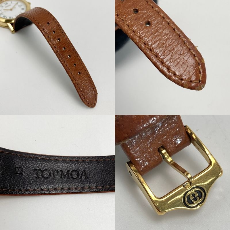 Gucci Roman Dial Date White Quartz Watch