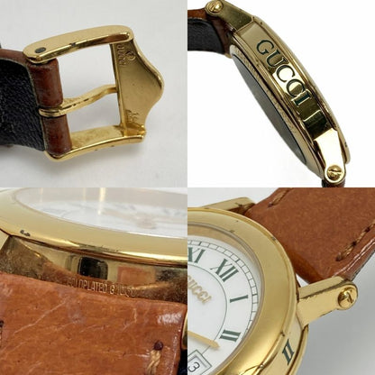 Gucci Roman Dial Date White Quartz Watch
