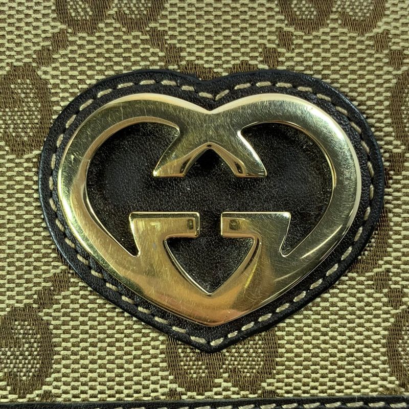 Gucci Lovely GG Canvas Leather Wallet