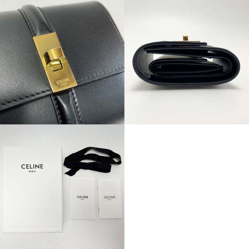 Celine Small Trifold Wallet 16 Seeds Black