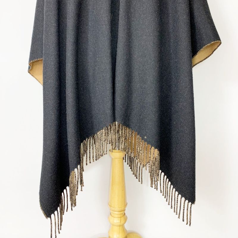 Fendi Poncho Zucca Pattern Black Brown Jacket