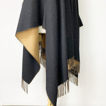 Fendi Poncho Zucca Pattern Black Brown Jacket