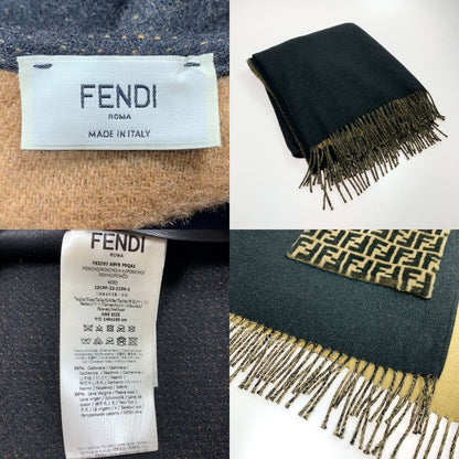 Fendi Poncho Zucca Pattern Black Brown Jacket