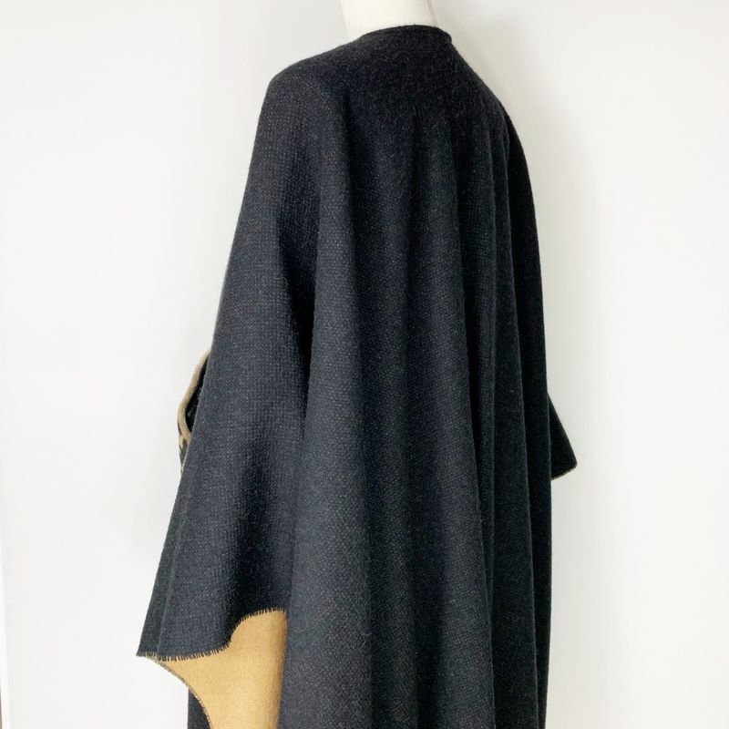 Fendi Poncho Zucca Pattern Black Brown Jacket