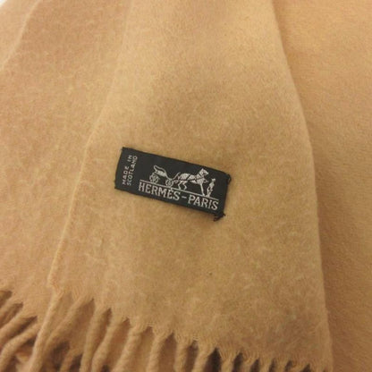 Hermes Paris Scarf Shawl Fringe Large Beige